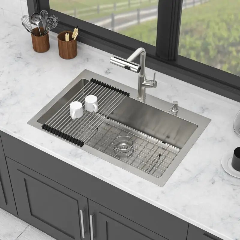 33" Drop-in Single w/Pull-out Faucet