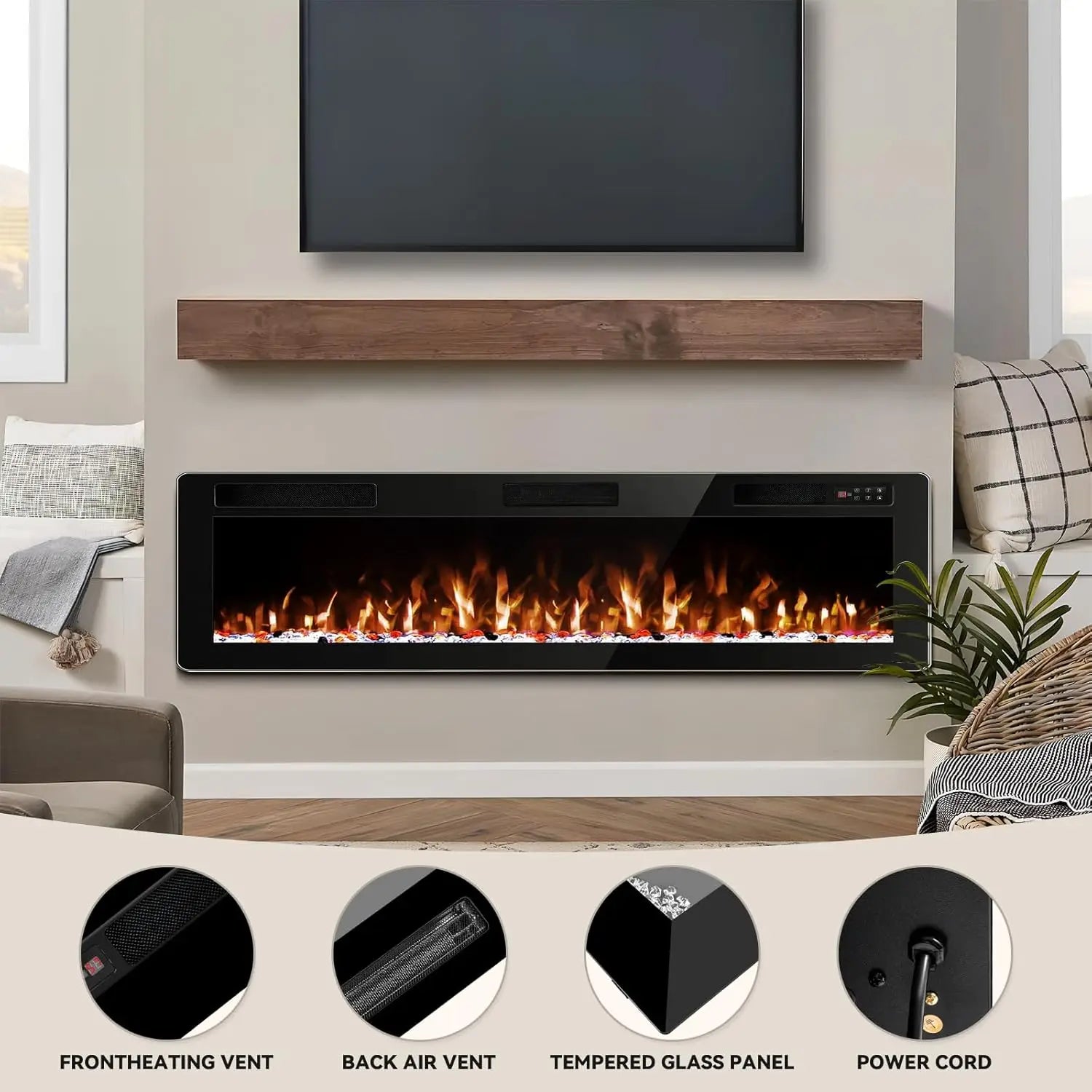 72 Inch Electric Fireplace Inserts