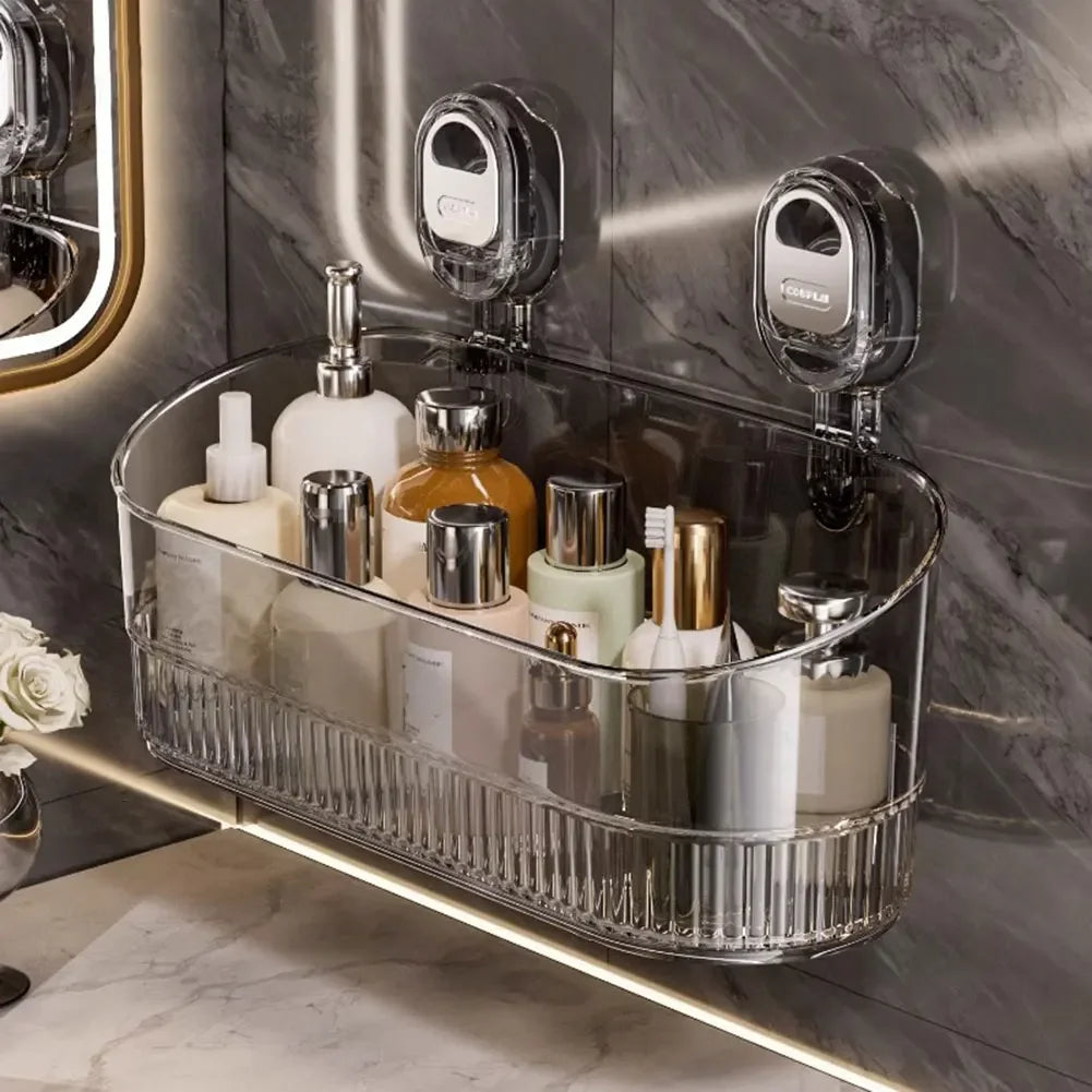 No Drill Bathroom Suction Storage Box