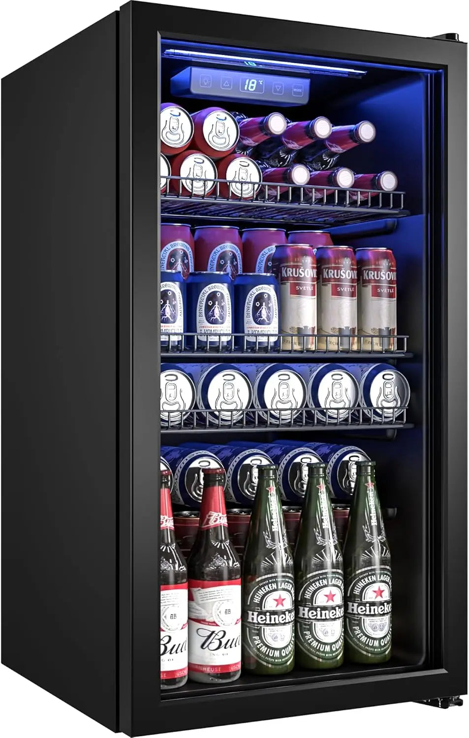130-Can Beverage Cooler W/Glass Door,