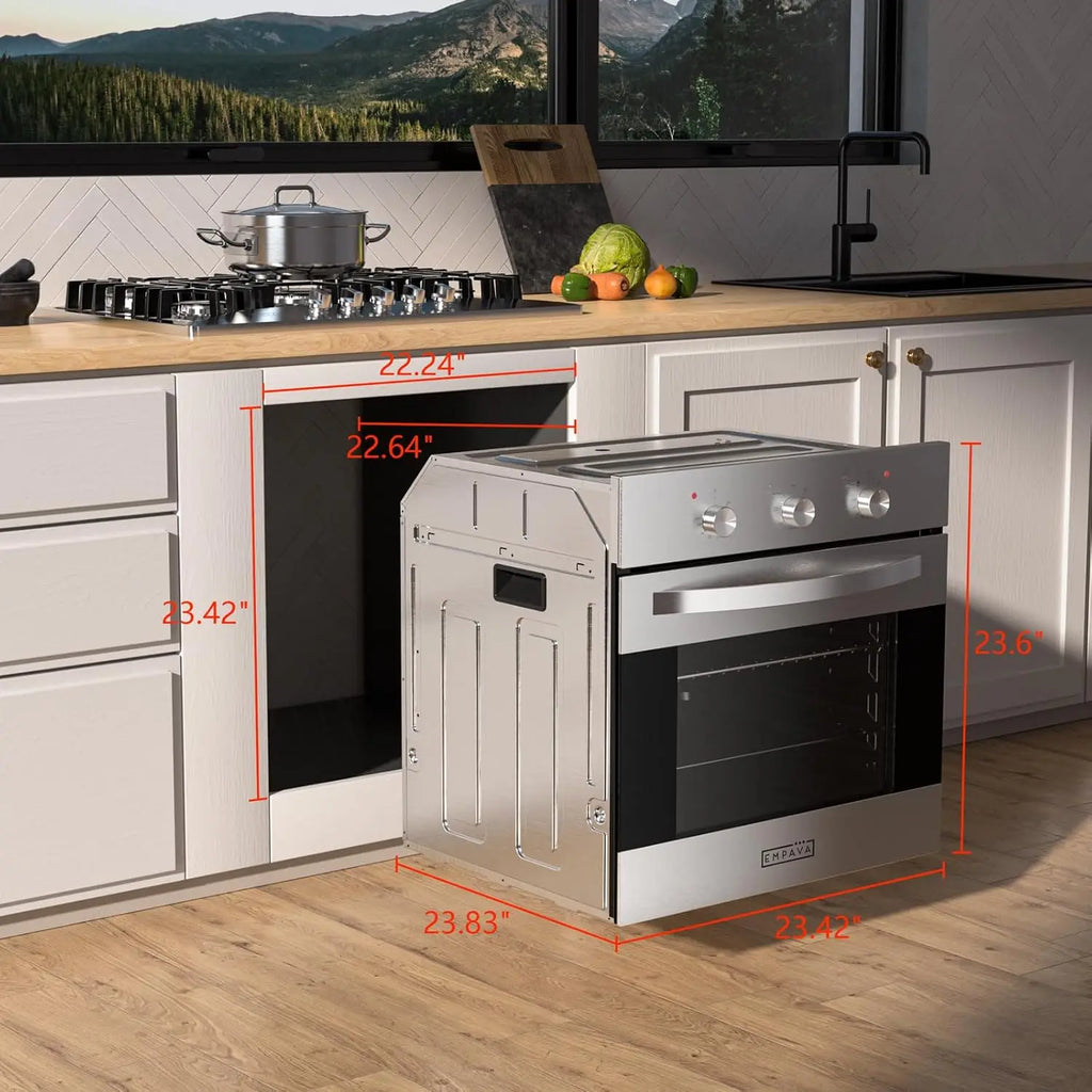 24' Electric Single Wall Oven 6 Cooking Functions