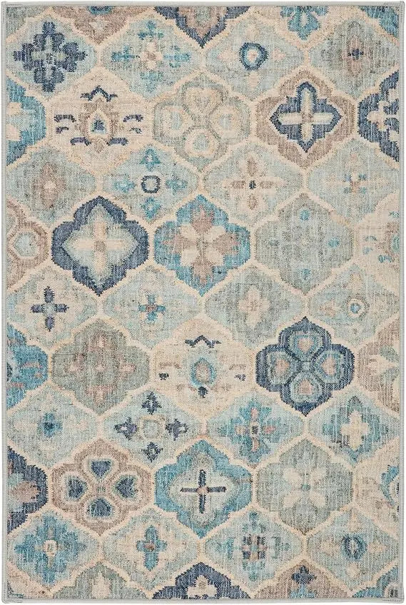 Machine Washable Geometric Rug 4x6