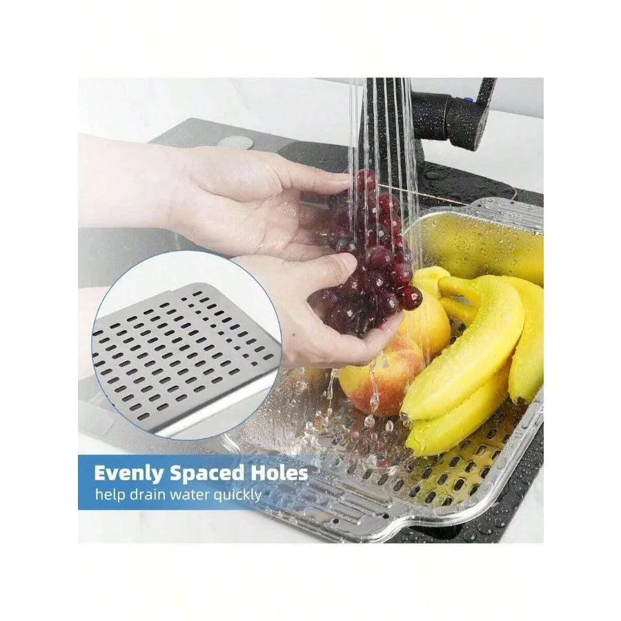 Over Sink Colander Strainer Basket - ALL METAL