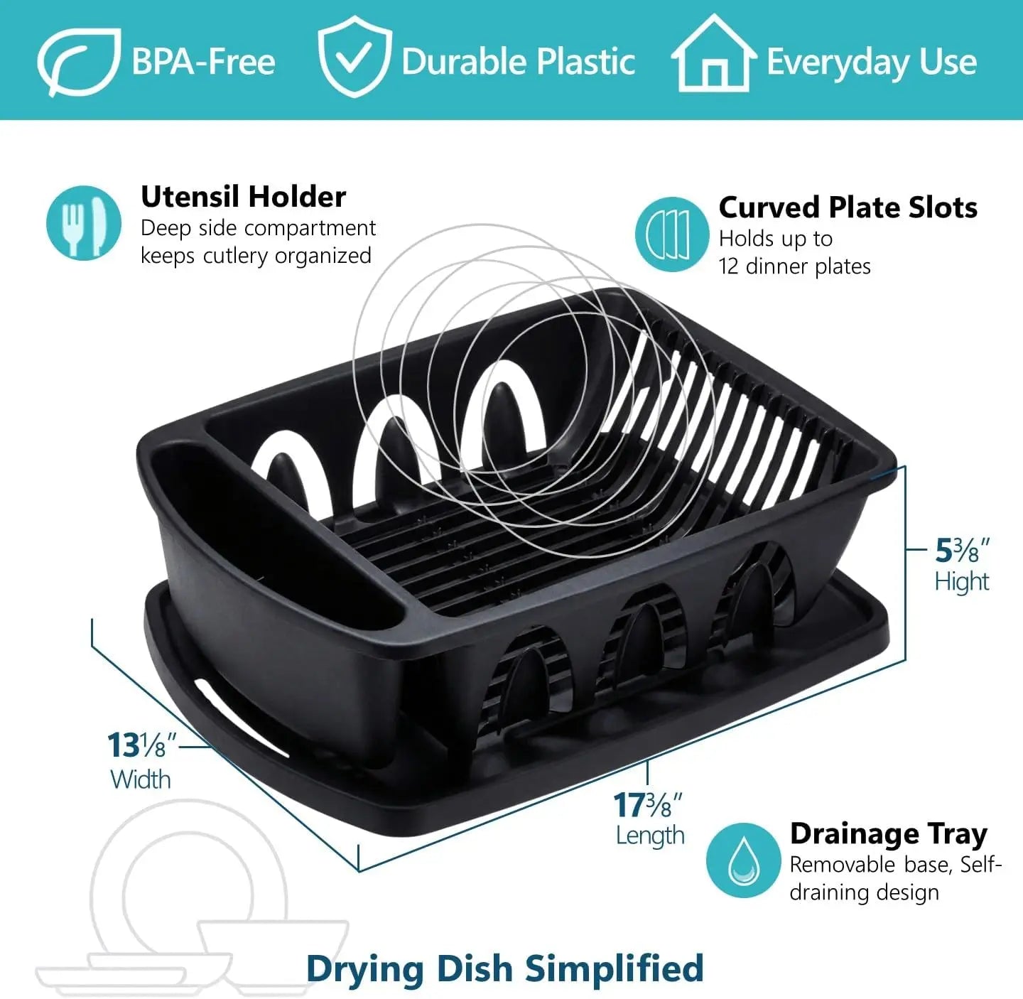 Dish Rack w/Drainboard, Heavy Duty