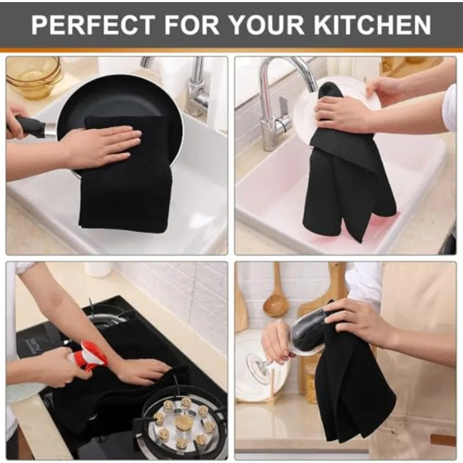 100% Cotton Waffle Weave Kitchen Hand Towels 13 X 28