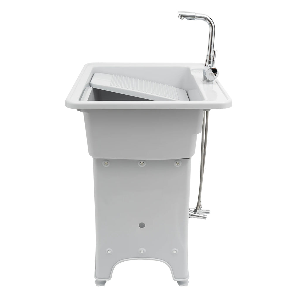 Laundry Tub, 21.65"Faucet, Removable Washboard