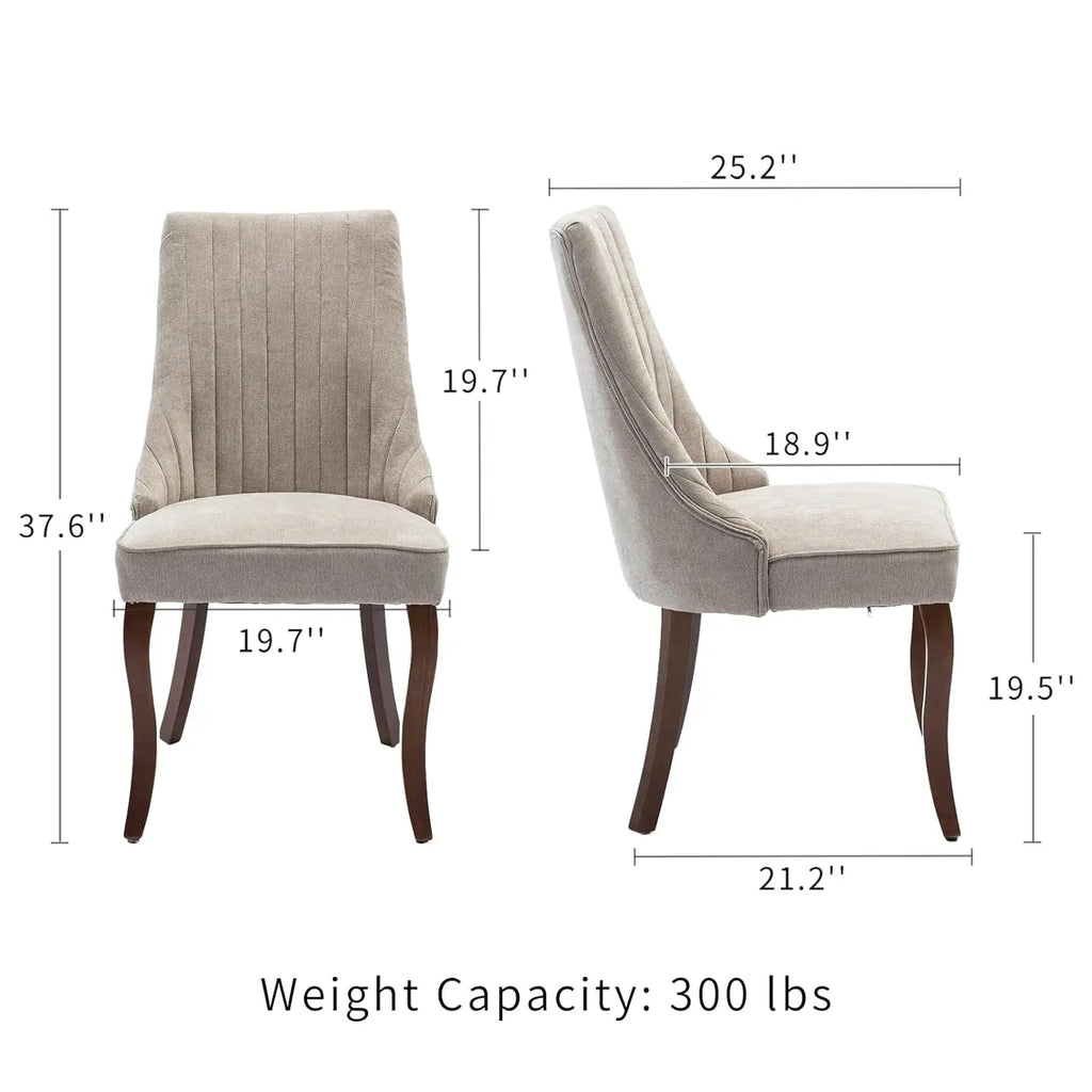 6 Velvet Upholstered Mid Century Wood Legs