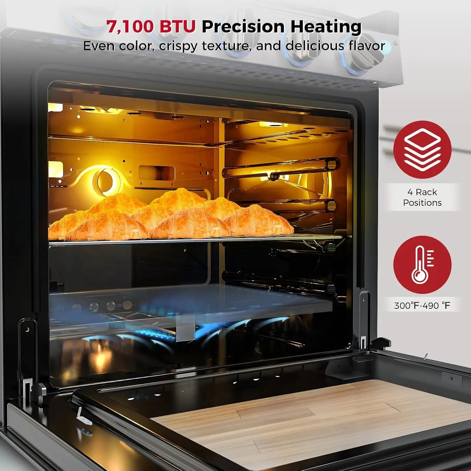 21-Inch Propane Stove 3-Burner Cooktop