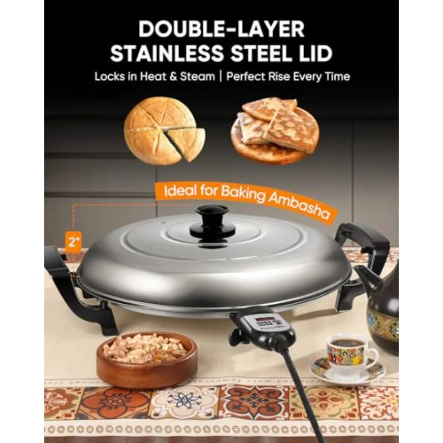 18.5 Electric Injera Maker W/Adjustable Temp