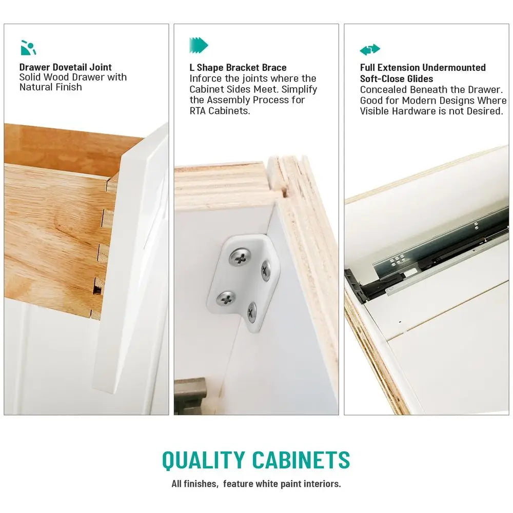 Base RTA White Shaker Plywood Box, Painted 36X34"