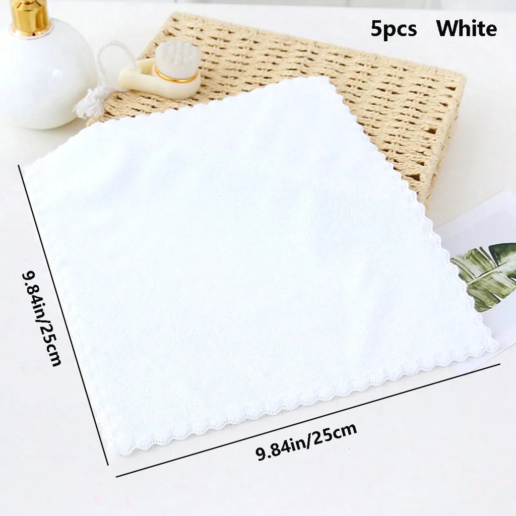 5pcs Fleece Washcloths Set, Soft & Absorbent