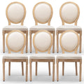 6 Upholstered French Country Oval