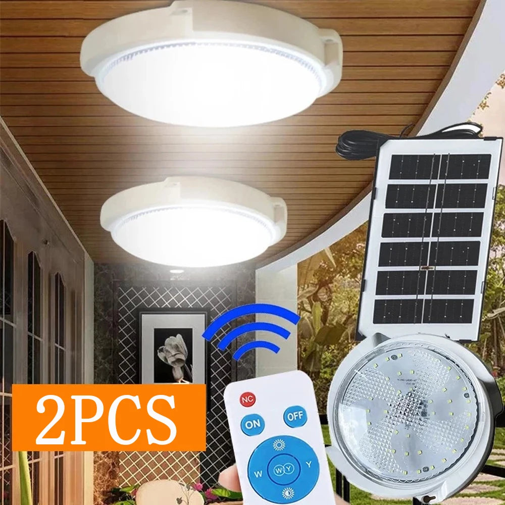 2 Solar Powered Ceiling Lights