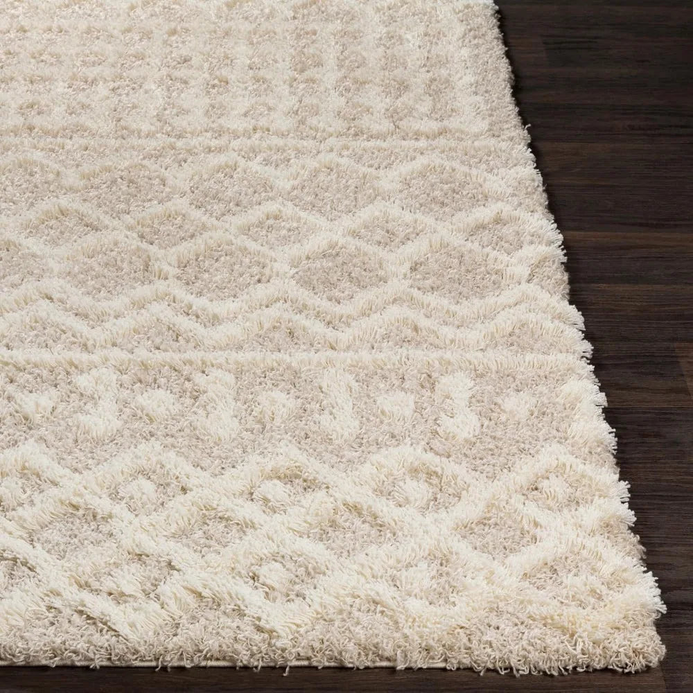 6'7"x9'6" Moroccan Shag Beige