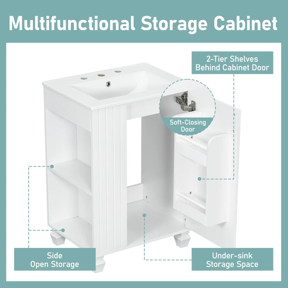 24" Bathroom Vanity with Sink