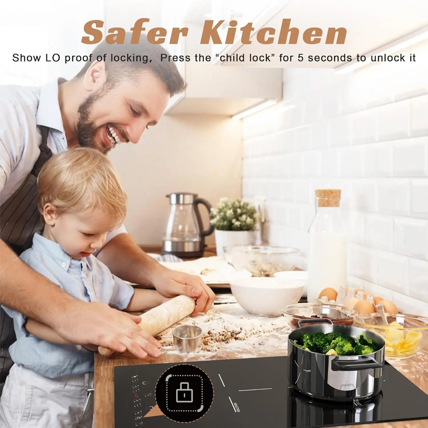 Induction Hob 29CM 2 Burner Drop-In Electric Cooktop