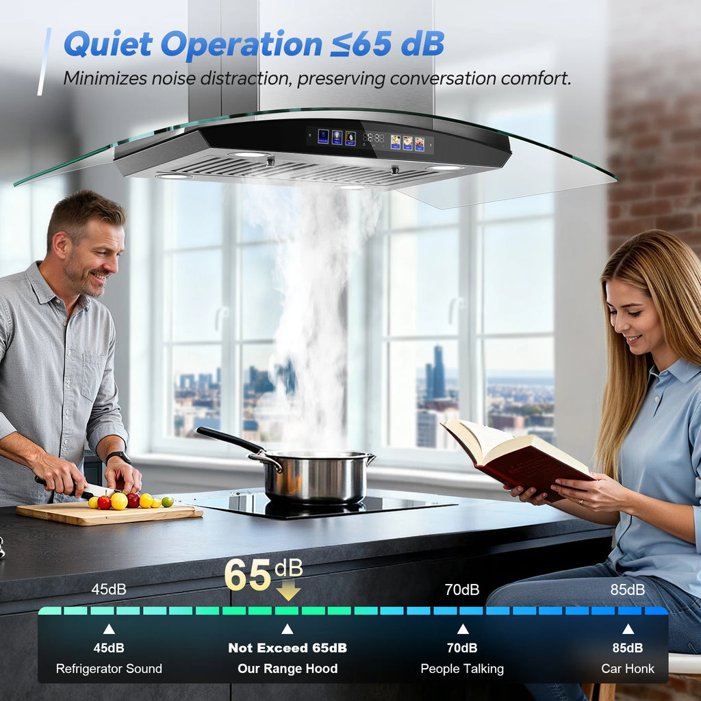36in Island Range Hood 700 CFM, Stainless