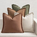 4 Linen Fringe Pillow 20x20