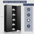 Metal Storage Cabinet with Adjustable Shelves