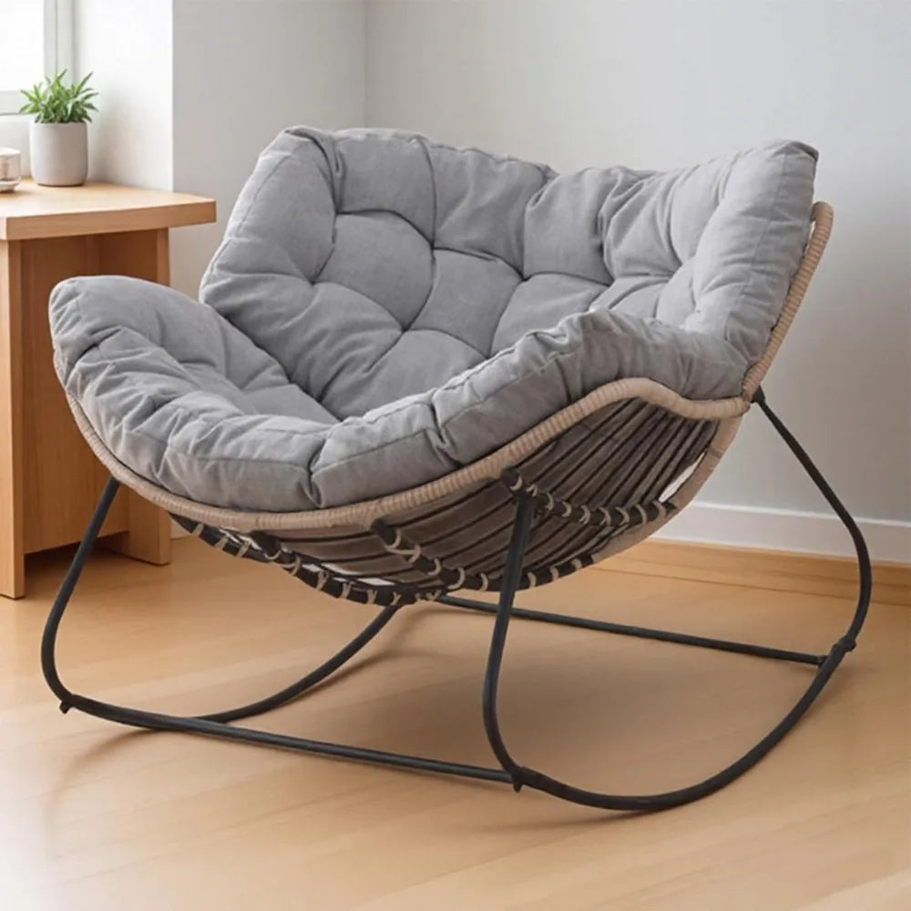 Oversized Wicker Egg Chair w/Cushion