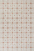 4x6 Oranges/White Plaid Washable Durable