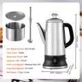 12-Cup Electric Percolator Coffee Pot 304 Stainless