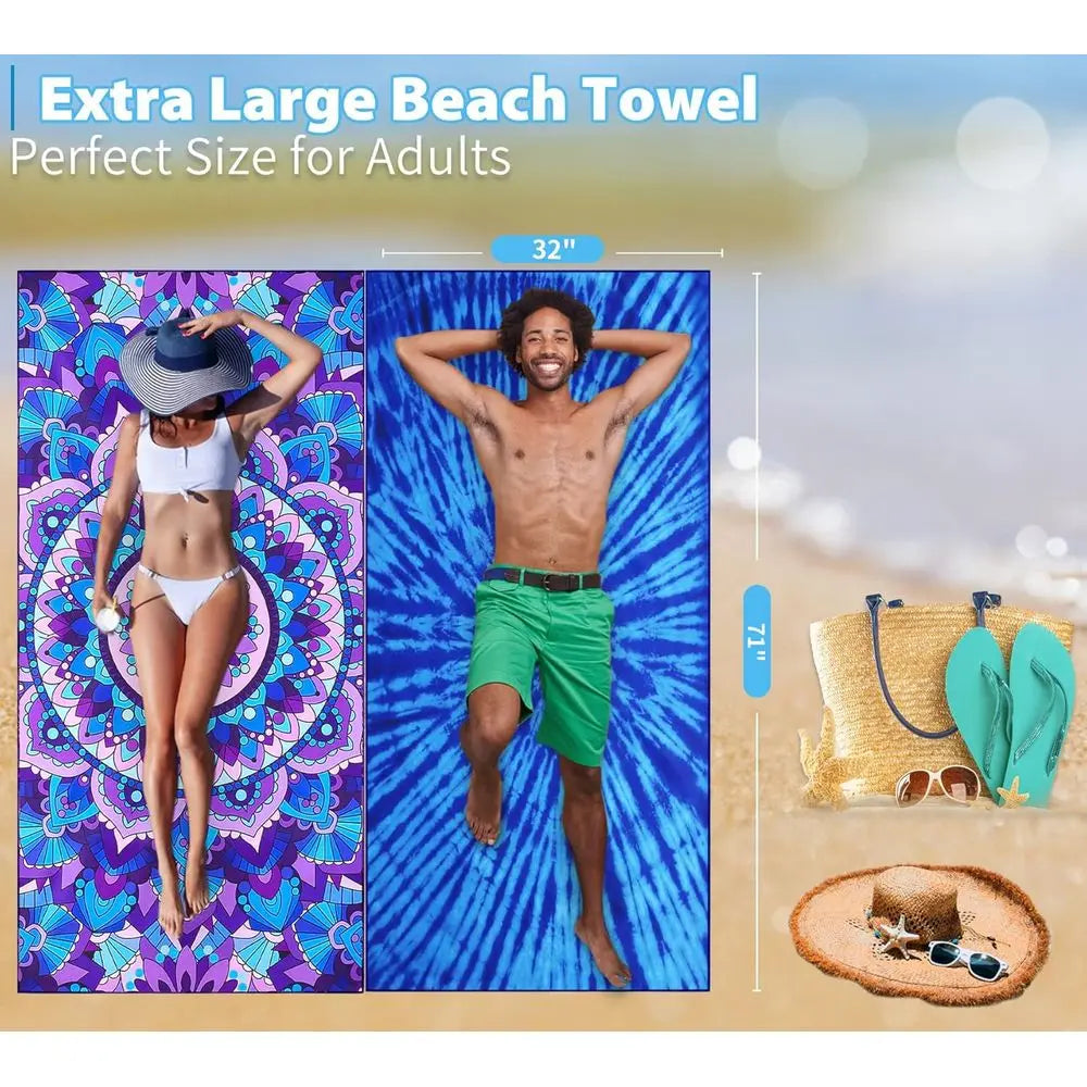 Lightweight Oversized 71x32 Beach Towels