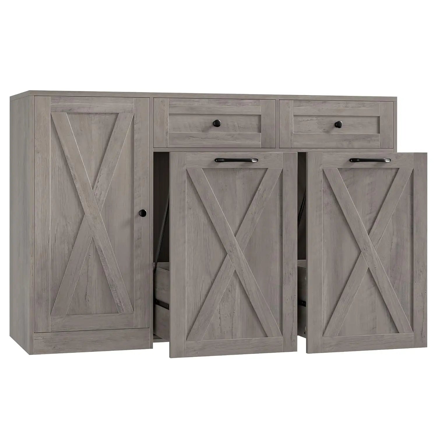 12.5 Gal Kitchen Double Trash Cabinet, 47"