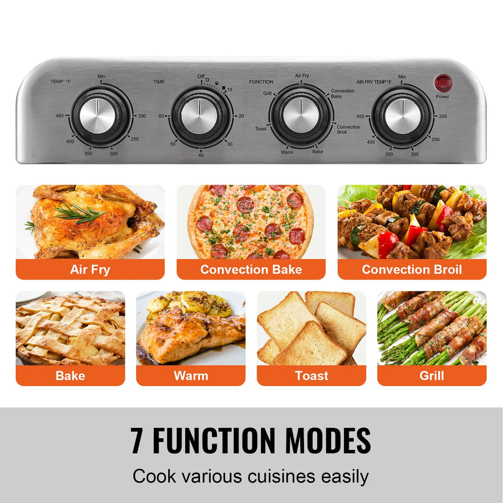 Air Fryer Toaster Oven Stainless Home and Commercial Use