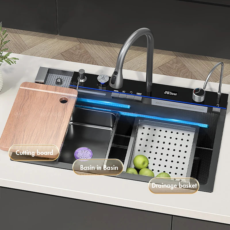 Waterfall Large Single Digital Display Faucet