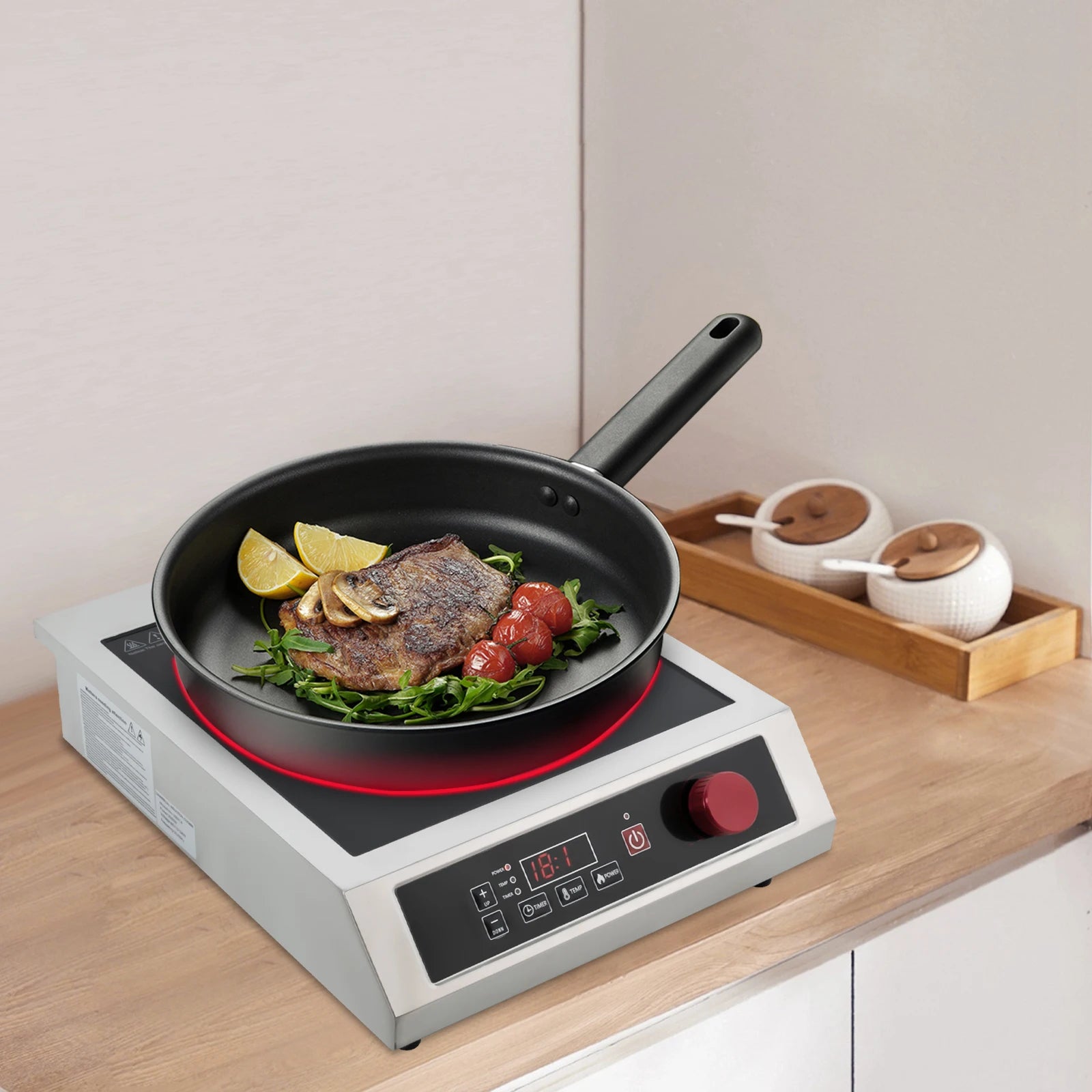3500W Stainless Tabletop Induction Cooktop,110V