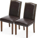 2 Modern PU Leather w/Nailhead Trim