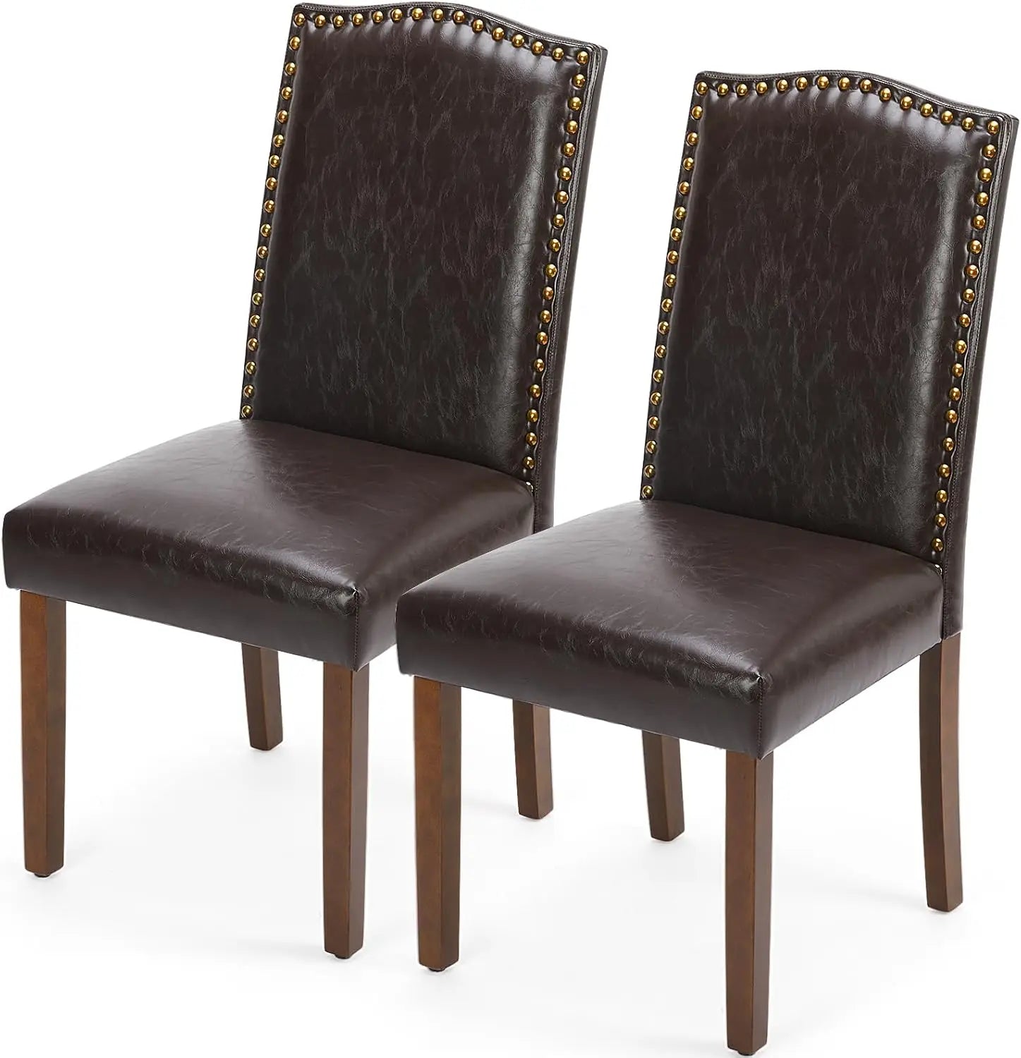 2 Modern PU Leather w/Nailhead Trim