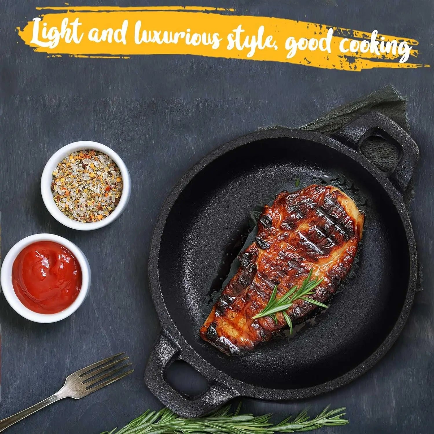 20 Pack Mini Cast Iron Skillets, 5x5 Inch Oven-Safe