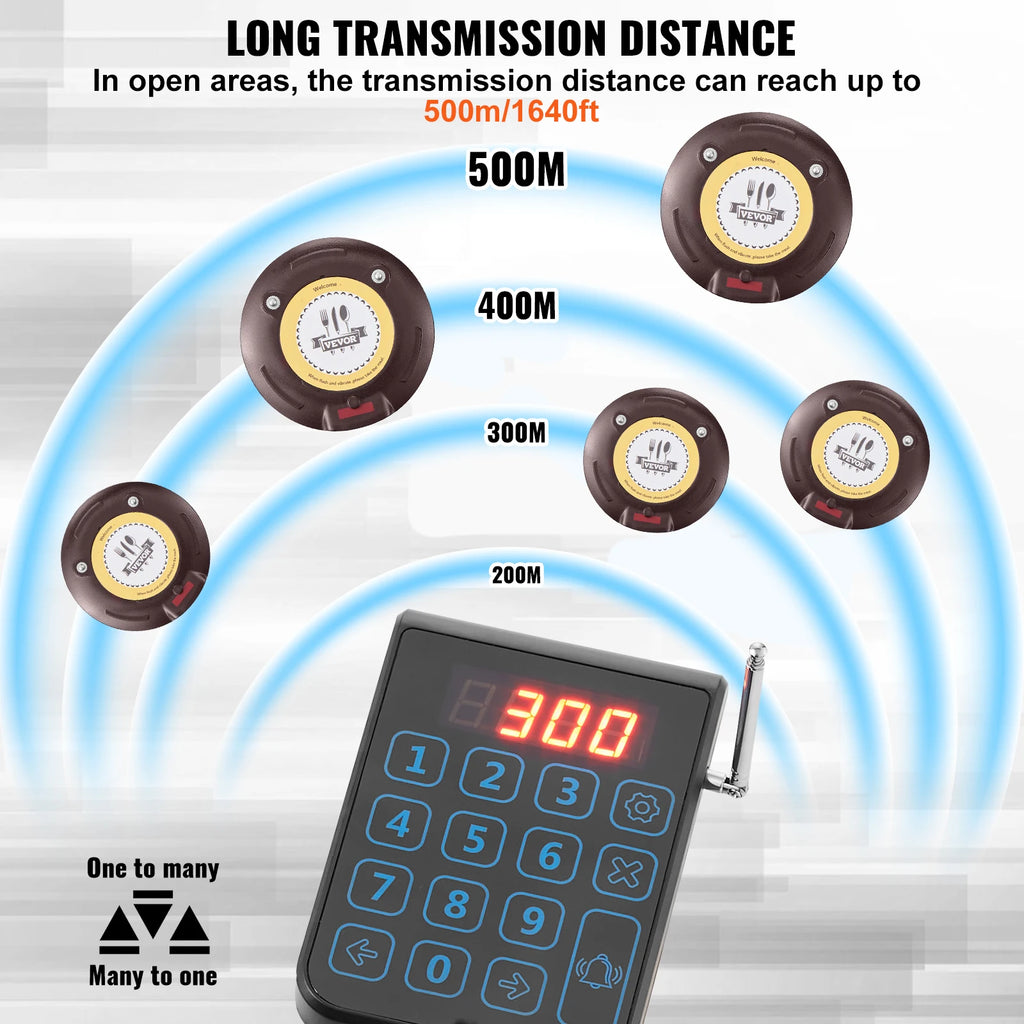 Restaurant Pager System Wireless Long Range