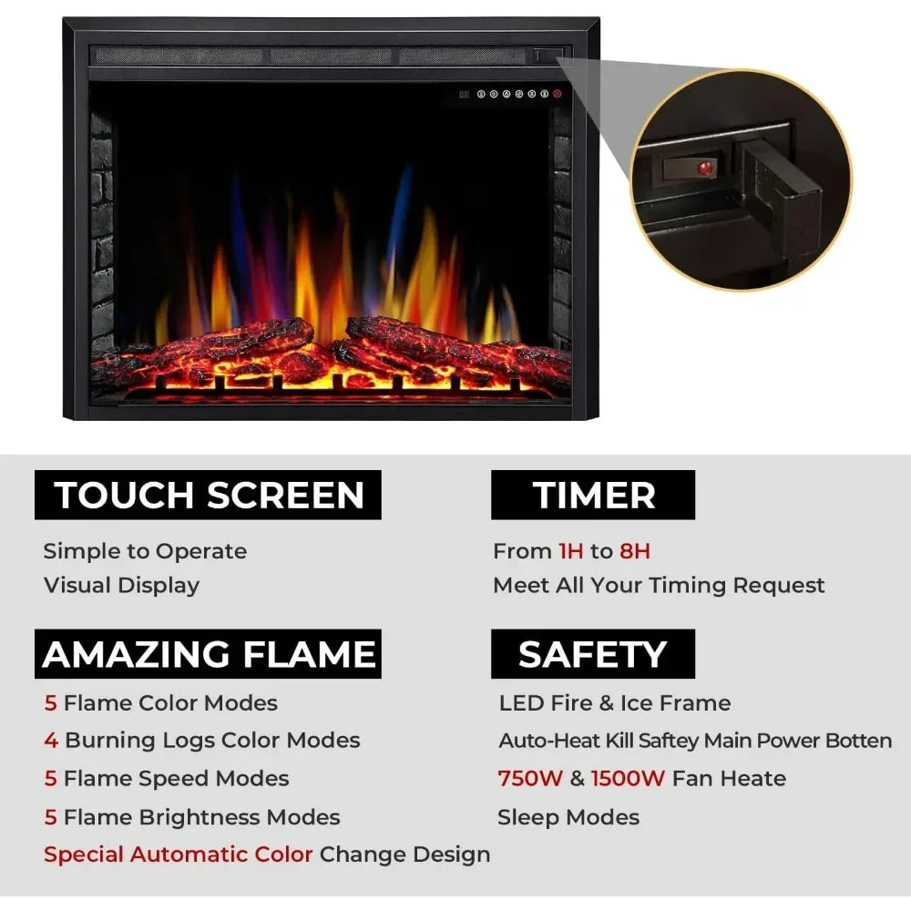 36-inch Electric Fireplace Insert Remote