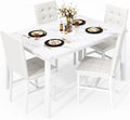 Faux Marble Kitchen Table w/4 Leather Chairs