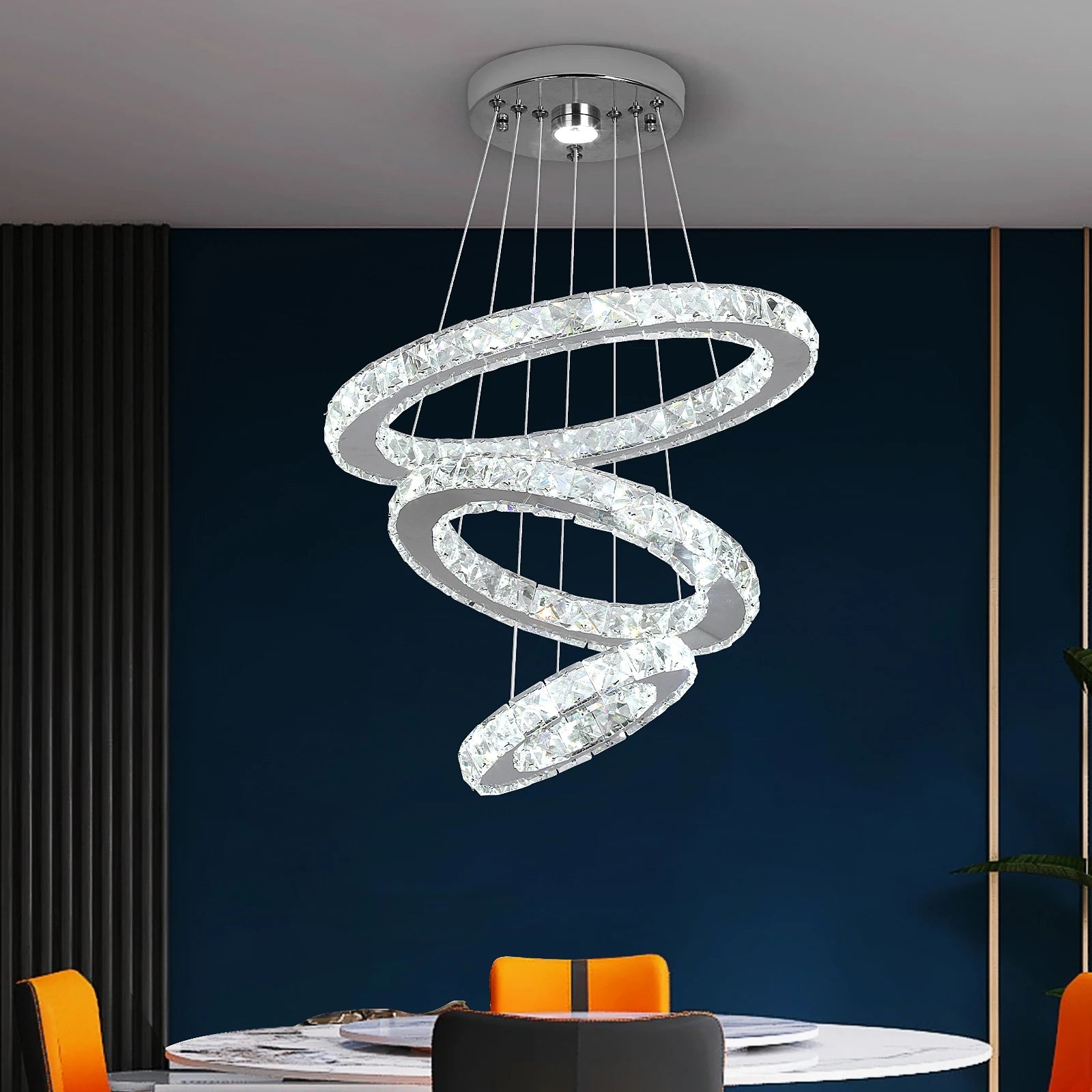 Modern Rings LED Crystal Chandelier