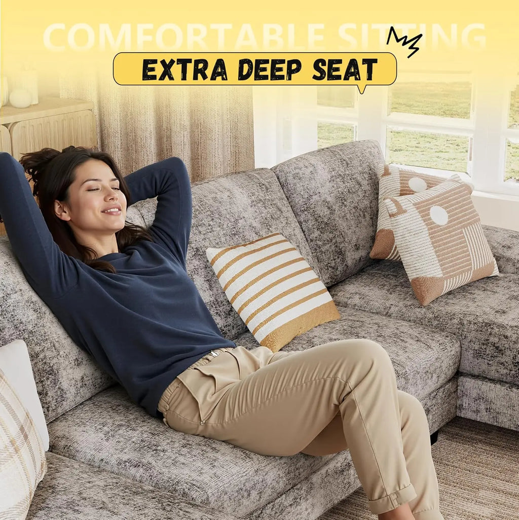 U-Shape Sectional Chenille Fabric