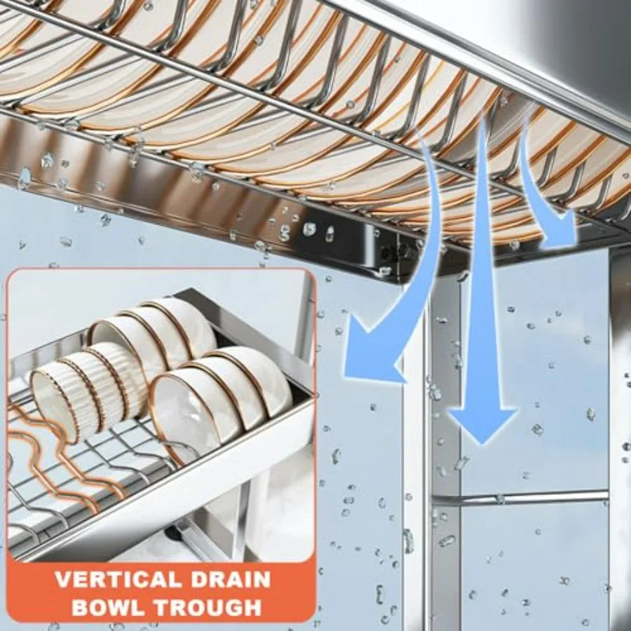 Dish Rack 3 Tier Full 304 Stainless Steel