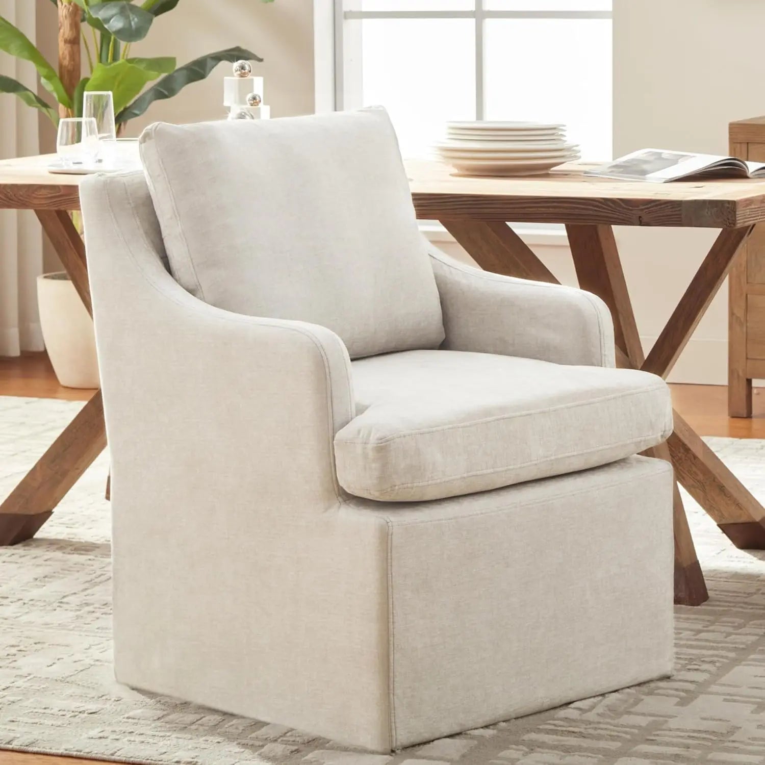 2 Upholstered W/4 Casters