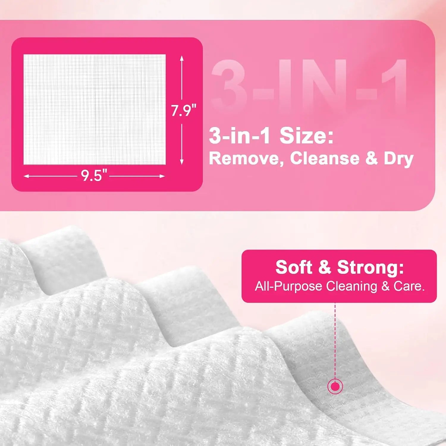 60 Count Disposable Face Towels Biobased