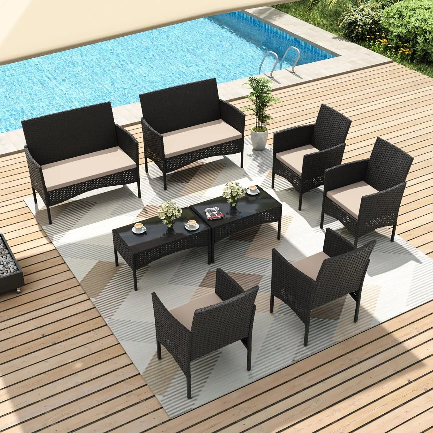 4-Piece Whicker Patio Set