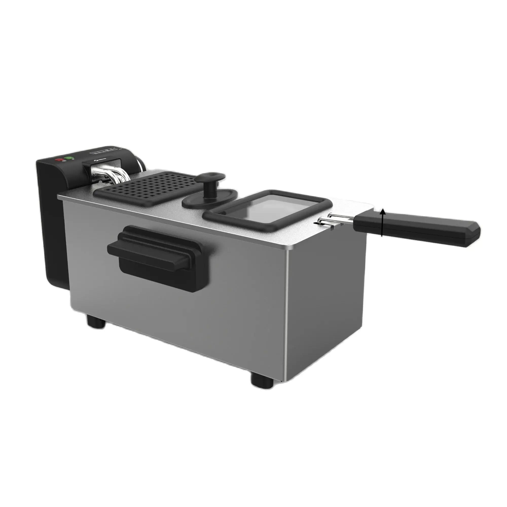 3L Electric Deep Fryer W/Fry Basket - 1500W Stainless
