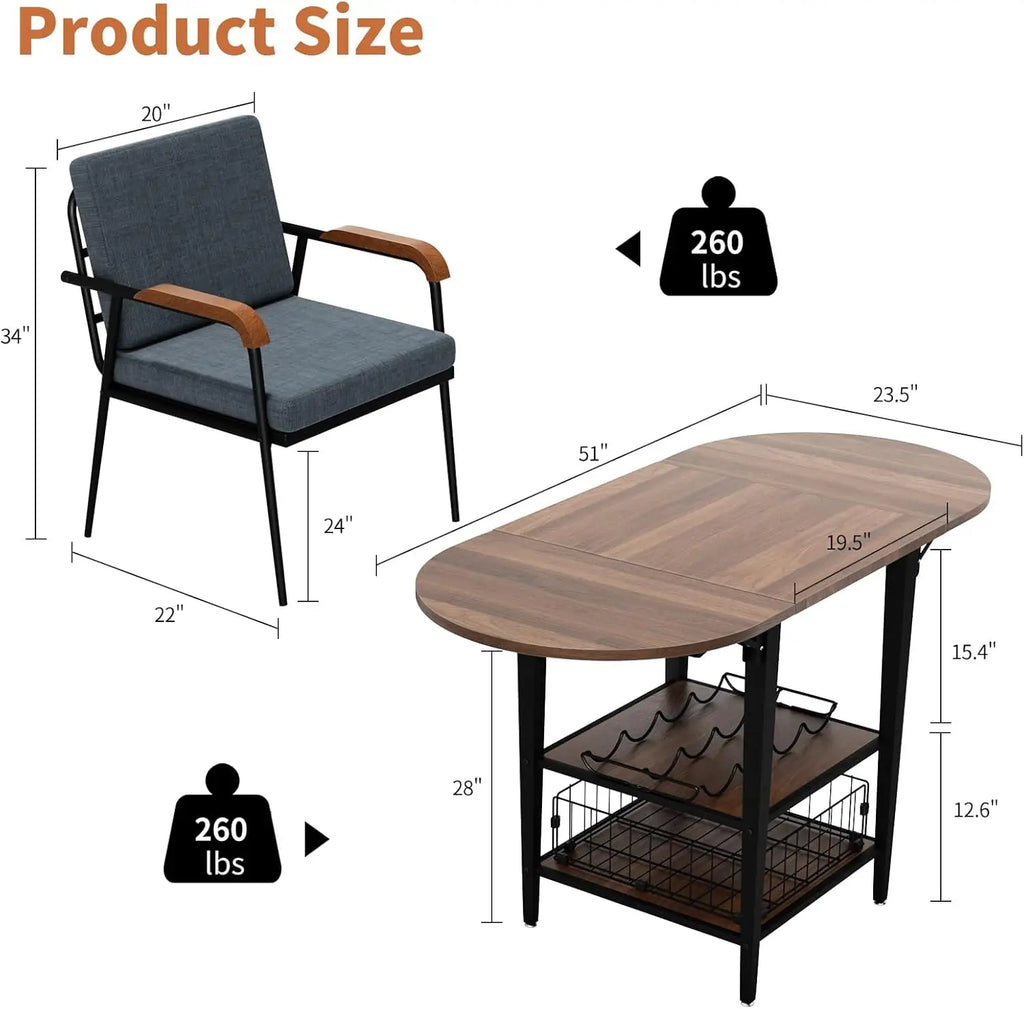 51” Folding Breakfast Nook Corner
