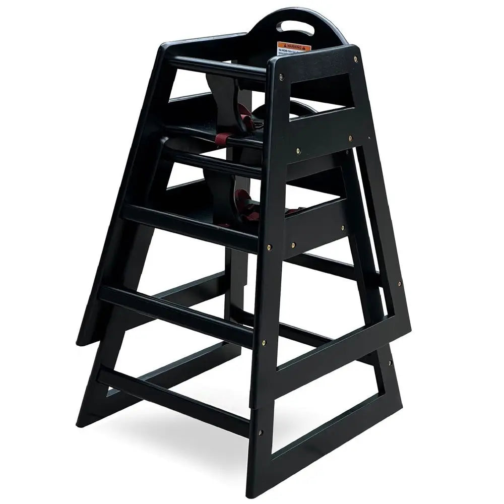 Restaurant-Style Wooden High Chair