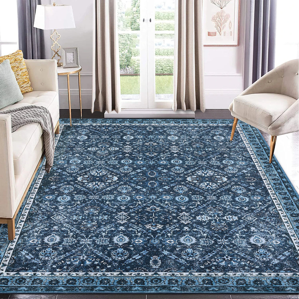 4.25x4.25 Washable Low-Pile Moroccan Trellis