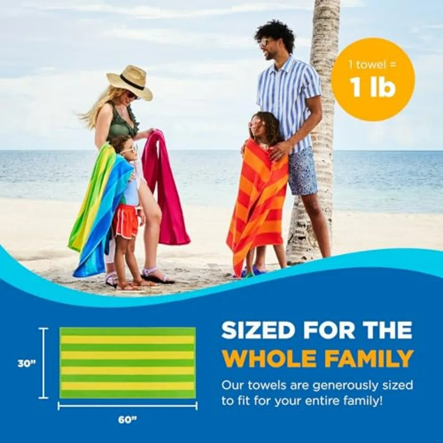 Soft Oversized Beach Towels 29" x 58"