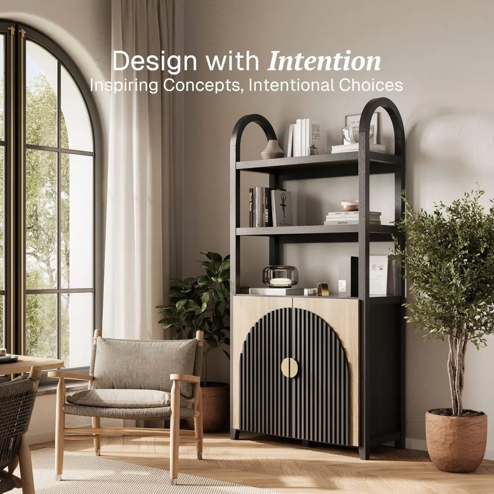 72 Tall Arched MCM Bookshelf