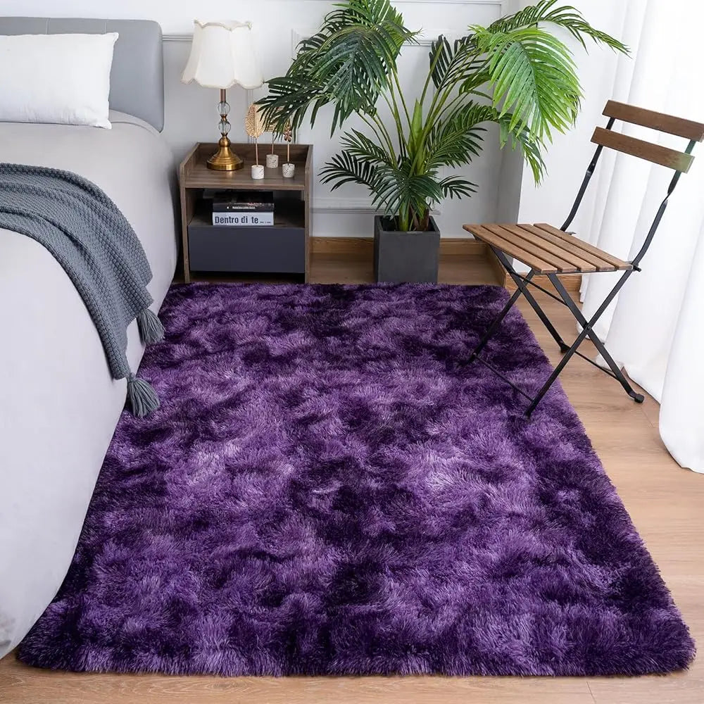 Fluffy Purple Rug 6X9 Shag
